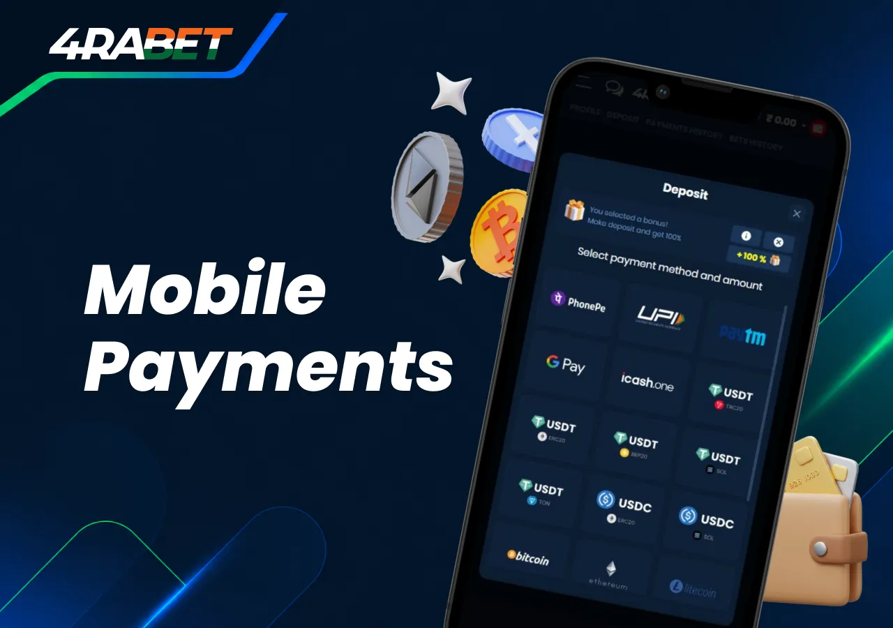 4rabet supported payment options and transaction methods